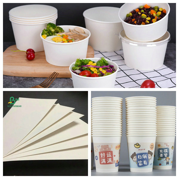 Food Grade  260 + 15PE Coated Trắng Cupstock Paper Board For Coffee Cup