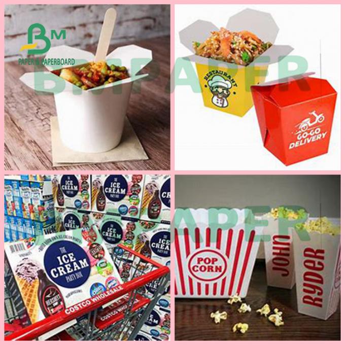 27'' X 39'' 235gsm Food Grade Trắng Board For Deep - Fried Packaging