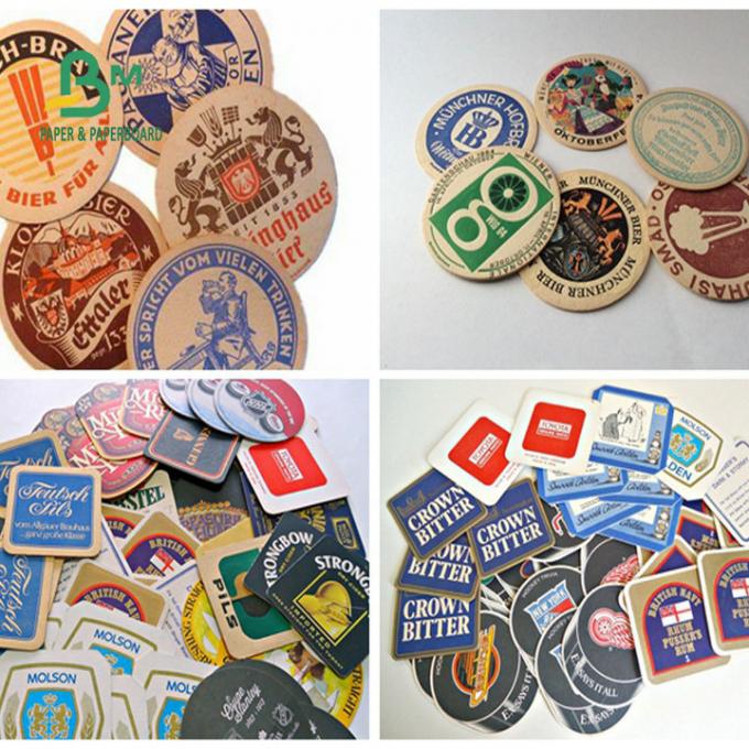 Beermat Board 0.7mm 1.2mm 1.5mm Trắng Absorbent Coaster Paper 