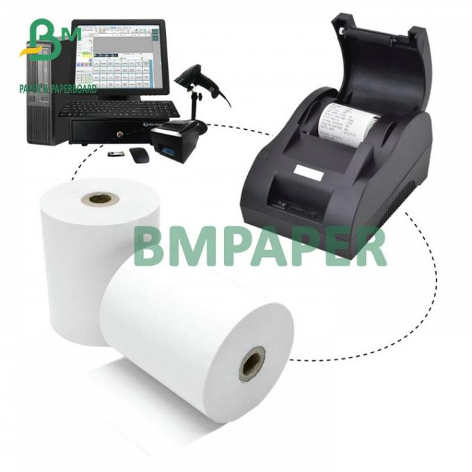 48g 55g High Trắng Cash Register Thermal Paper Roll For POS Machine