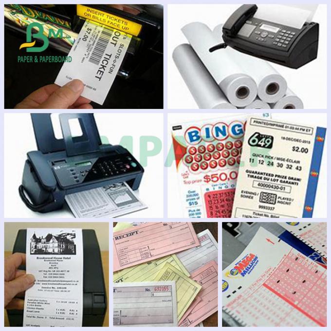 55gsm 58gsm High Trắngness Thermal Paper Rolls For ATM Printing