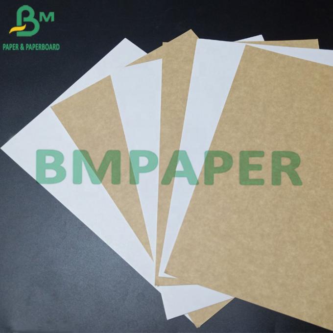 Non - Toxic One Side Coated Trắng Kraft Paper with Brown Back Fast-Food Packing