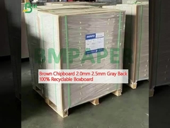 Bảng chipboard màu nâu 2.0mm 2.5mm Gray Back 100% Boxboard tái chế