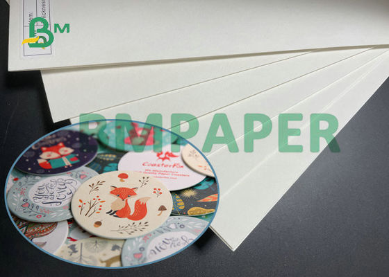 Bột gỗ tự nhiên Giấy Coaster không tráng phủ 0,7MM 1MM cho tấm lót bia