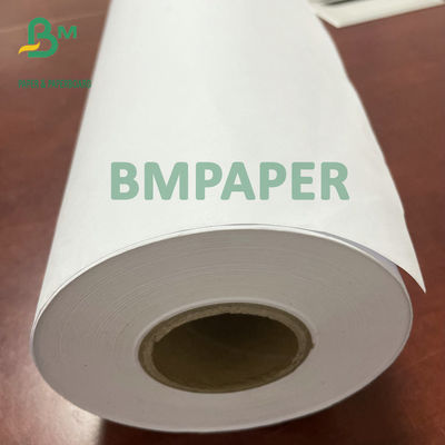24" x 50 Yards 20LB Giấy in phun không tráng phủ Cuộn giấy CAD Plotter