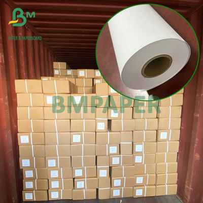 24" x 50 Yards 20LB Giấy in phun không tráng phủ Cuộn giấy CAD Plotter