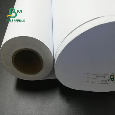 24'' x 150ft 92 Độ sáng 20lb CAD Giấy Plotter Cuộn trái phiếu không tráng lõi 2''