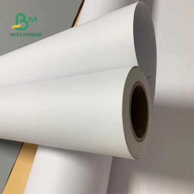 92 Độ sáng 24'' x 300ft Giấy trái phiếu CAD 20lb Cuộn trắng không tráng
