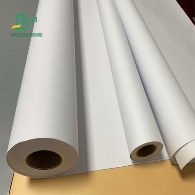 92 Độ sáng 24'' x 300ft Giấy trái phiếu CAD 20lb Cuộn trắng không tráng
