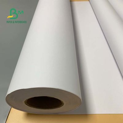 92 Độ sáng 24'' x 300ft Giấy trái phiếu CAD 20lb Cuộn trắng không tráng