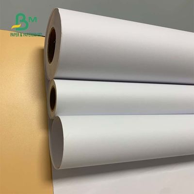 92 Độ sáng 24'' x 300ft Giấy trái phiếu CAD 20lb Cuộn trắng không tráng