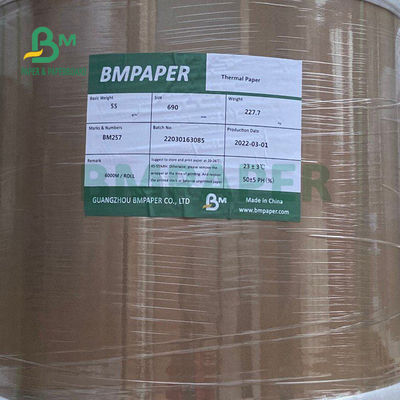 Giấy nhiệt cuộn Jumbo 55gsm cho máy in POS 565mm X 6000m