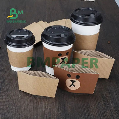 E Flute Tấm bìa cứng tường đơn cho nắp cốc cà phê màu nâu