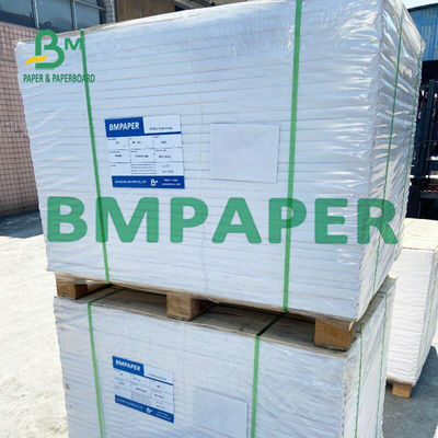 Giấy bóng lụa nghệ thuật C2S màu trắng, Giấy văn bản 100lb cho Hangtags hàng may mặc