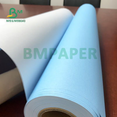 30'' X 150ft 2'' Core Giấy trái phiếu CAD màu xanh một mặt Độ mịn 20lb