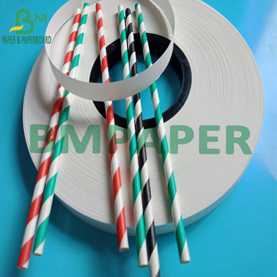 Giấy trắng in dùng một lần Cấp thực phẩm Giấy cuộn rơm 13mm để uống