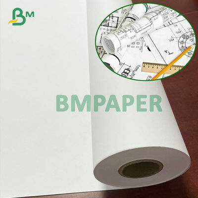 2'' Core Trắng Ink Jet Giấy Kỹ thuật 20# CAD Bond Roll 24'' x 300ft