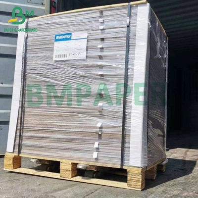 Có thể tái chế 400gsm Ván dăm lót trắng tráng hoàn toàn Mặt sau màu xám