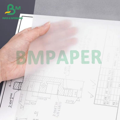 Giấy theo dõi không có lớp phủ Cuộn 20 trong X 55 Yard Mẫu theo dõi Giấy trắng mờ