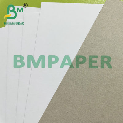 Bảng song công tráng 300GSM 400GSM Giấy trắng tái chế với mặt sau màu xám cho sách tập tin