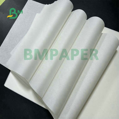30gsm 35gsm 40gsm Cuộn giấy thấm mỡ tráng màu trắng để gói bánh mì kẹp thịt