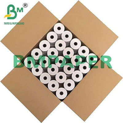 Cuộn giấy in nhiệt màu đen ấn tượng 55gsm 48gsm cho máy tính tiền