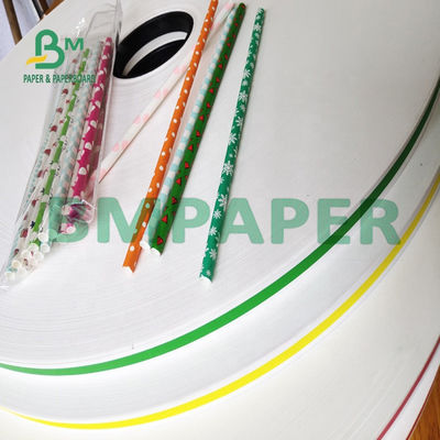 60GSM 120GSM Bột giấy nguyên chất loại thực phẩm Giấy rơm trắng cho ống hút dùng một lần
