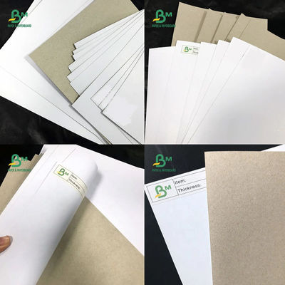 Giấy in hai mặt OEM Bảng bìa cứng Một mặt màu xám Một mặt tráng trắng 200 - 450gsm