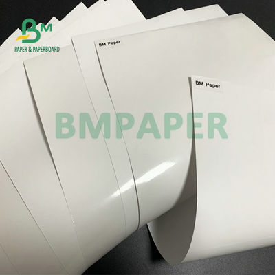 Giấy tráng phủ bóng siêu trắng 80gsm 1020mm 1365mm Jumbo Roll
