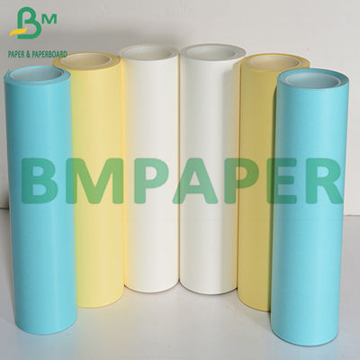 60g Giấy tráng silicon trắng xanh Giấy thủy tinh Phát hành Giấy cuộn Jumbo