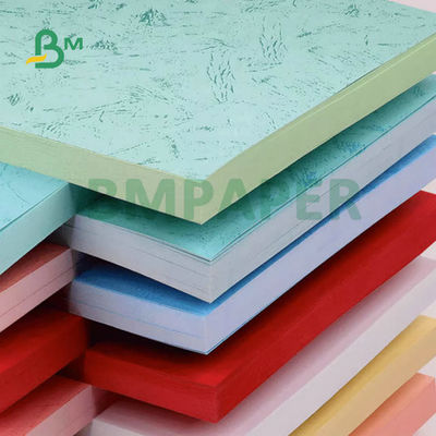 Xanh Xanh Đỏ 230gm 260gm Da Textured Bức giấy đúc cho bìa sách 31x43inch