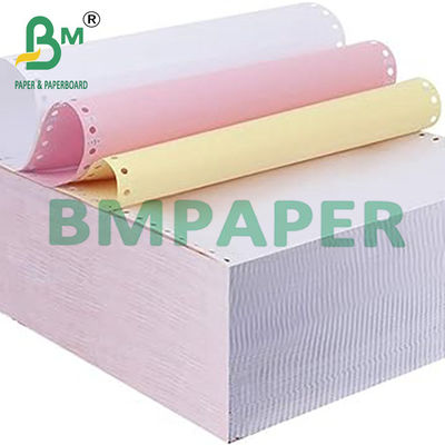 Bảng giấy máy tính không carbon liên tục với màu trắng hồng vàng