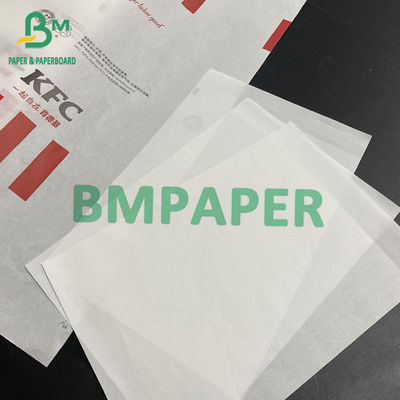 30g-80g Chất lượng cao giấy trắng chống mỡ bao bì thực phẩm Master Roll kích thước tùy chỉnh