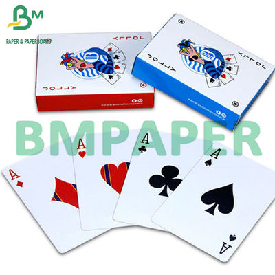 300gm Blue Core Base Poker Paper C2S Glossy Cardboard Chơi bài trượt