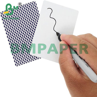 52x74cm Bảng giấy chơi bài màu trắng cho các thẻ chơi game DIY với lõi màu xanh