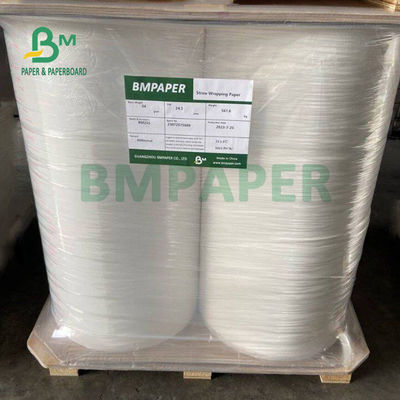 28gm giấy trắng chất lượng thực phẩm cho ống hút đóng gói 30mm 35mm thân thiện với môi trường