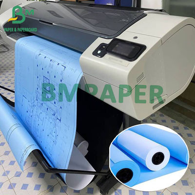 A0 A1 80gms giấy in màu xanh dương trắng sau 50 mét cuộn 2 inch lõi, 5 PC một hộp