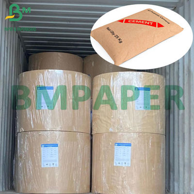 30lb 40lb Strong Burst Resistance Brown Natural Kraft Paper Cho túi xi măng