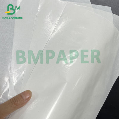 50 gsm + 10 gsm Bảng giấy thực phẩm Kraft màu trắng phủ PE bóng mặt đơn
