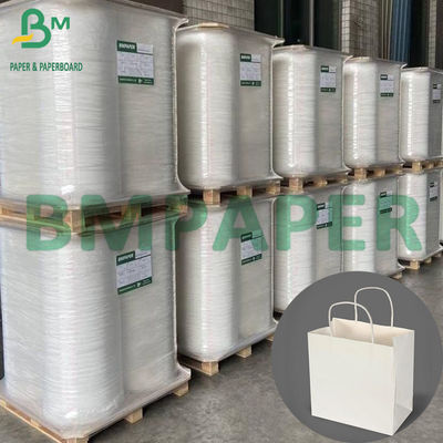 70gsm Bạch tẩy Kraft giấy cuộn chiều rộng 1100mm giấy thủ công cho túi mua sắm