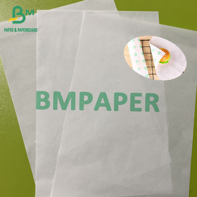 35gsm 40gsm giấy bảo vệ dầu giấy trắng chống mỡ trong cuộn kích thước tùy chỉnh cho bọc thực phẩm