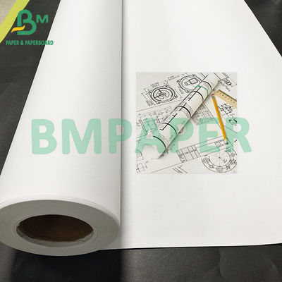 20LB 24 &quot;× 150&quot; CAD INK JET ROLLS Bond Màu trắng 80gsm giấy phác thảo cho giấy kỹ thuật
