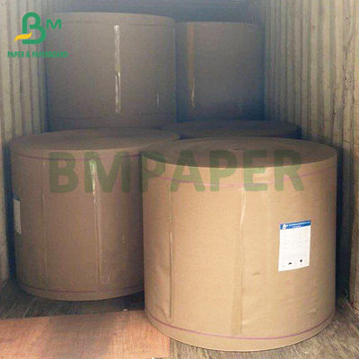 40grs an toàn thực phẩm một mặt cao cấp bóng màu nâu túi kraft giấy