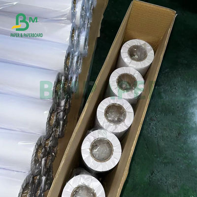 20lb không phủ giấy CAD cuộn cho máy in inkjet 36' X 500' 3' lõi trắng sáng