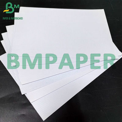 1.5mm F Flute White Recycled Corrugated Board Sheets cho hộp gấp