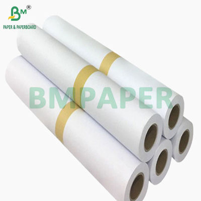 20LB Biên bản rộng không phủ giấy giấy liên kết trắng cho máy in inkjet 24 &quot;x 150&quot;