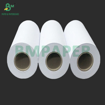 20LB Biên bản rộng không phủ giấy giấy liên kết trắng cho máy in inkjet 24 &quot;x 150&quot;