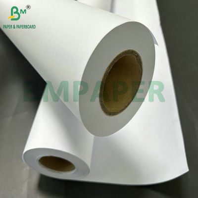 80 gram giấy giấy giấy giấy không phủ bằng giấy dán kỹ thuật màu trắng với lõi 36 inch x 50 yards 2&quot;