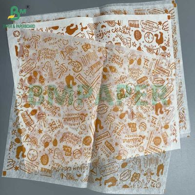 40g 50g Một mặt giấy phủ sáp giấy bọc chất lượng thực phẩm trắng đen Kraft màu cà phê