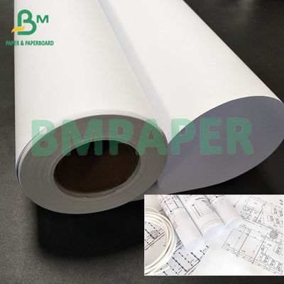 80GSM không phủ màu trắng CAD Bond plotter giấy cho xây dựng vẽ